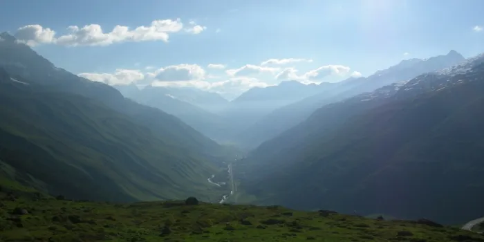 výhled z průsmyku Furkapass