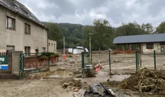 Autokemp Klíč - zasažený povodní