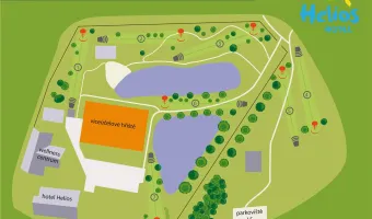 Discgolfové hřiště v resortu Helios - Apartmány U Stezek Lipová-lázně